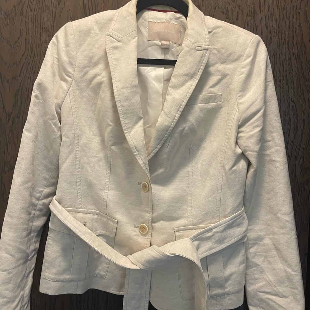 Women's Cream Blazer Jacket Banana Republic